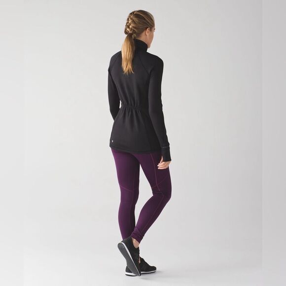 EUC Lululemon First Mile 1/2 Zip Pullover in Black - Picture 1 of 14